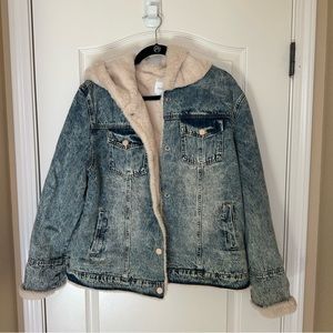 Fashion Nova plush jean jacket
